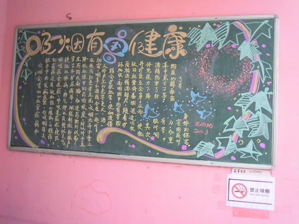 校园禁烟安全黑板报