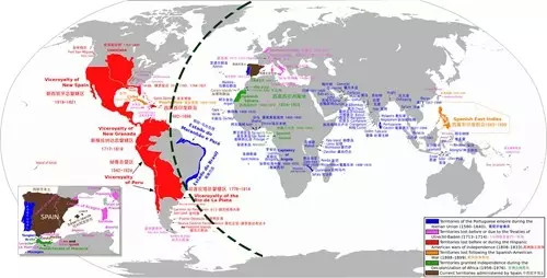 西班牙殖民地地图,北美殖民地地图,法国殖民地地图图片