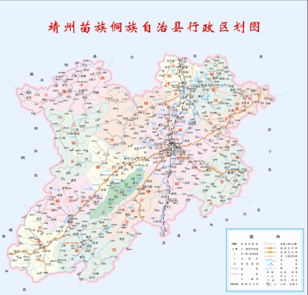 靖州地图图片