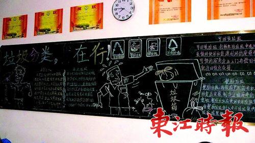 垃圾不落地黑板报高中资料 你是否做到过随手将垃圾捡起,丢进垃圾桶