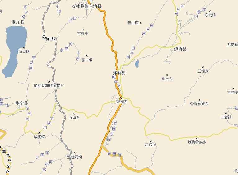 红河州弥勒县地图图片
