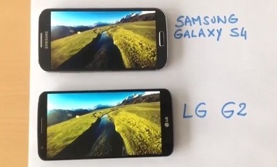 LG G2对比三星Galaxy S4边框更窄 LG G2对比三星Galaxy S4边框更窄