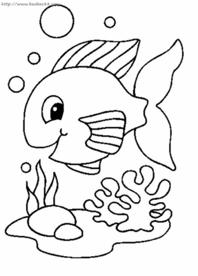 鱼的海洋简笔画