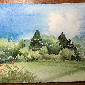 宫崎骏动画场景水彩临摹-三月谷_水彩,宫崎骏-36kb