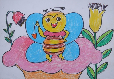 儿童画小蜜蜂