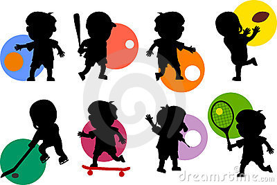 孩子们玩剪影图片素材(图片编号:50507074)_休-22kb 运动人物剪影