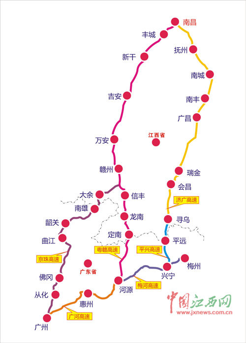 资源昆汕高速广东段路线图约 404 个  汕昆高速广东段本月底全线贯通